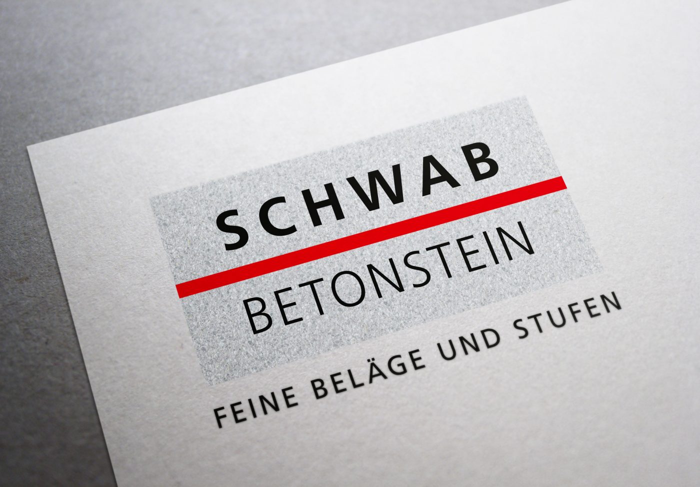 Schwab Betonstein Logo auf Papier